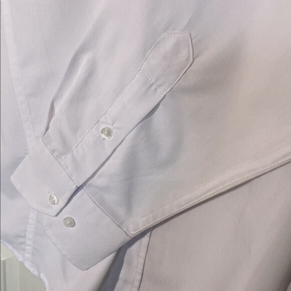 Piazaitalia White Long Sleeve Slim Fit Dress Shirt Button Down and Collared | L - Picture 4 of 9